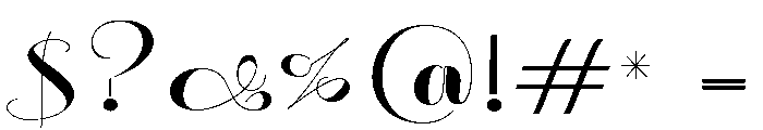 KastoniaScript Font OTHER CHARS