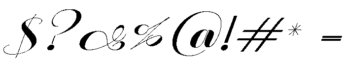 KastoniaScriptSlant Font OTHER CHARS
