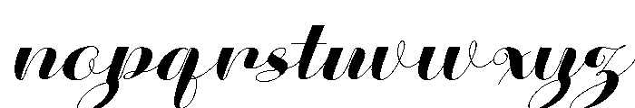 KastoniaScriptSlant Font LOWERCASE