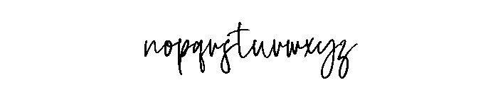 Kavero Hand Regular Font LOWERCASE