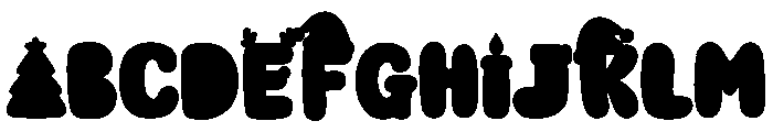 Kawaii Christmas Color Font UPPERCASE