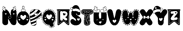 Kawaii Christmas Font UPPERCASE