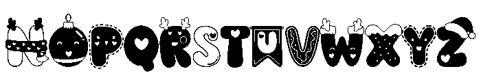 Kawaii Christmas Font LOWERCASE