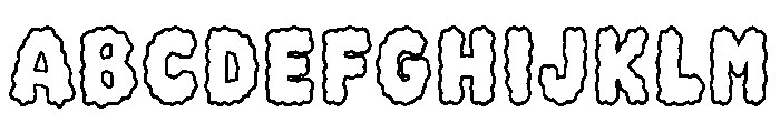 Kawaii Cloud Font UPPERCASE