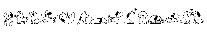 Kawaii Dog Doodles FONT