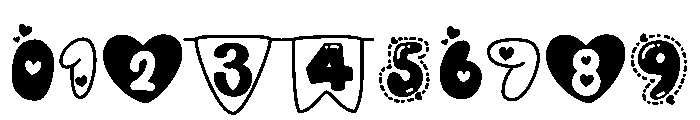 Kawaii Heartsy Font OTHER CHARS