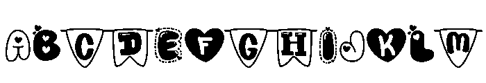 Kawaii Heartsy Font UPPERCASE
