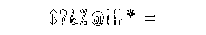 KaylaMastonOutline Font OTHER CHARS