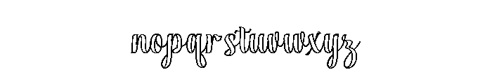 KaylaMastonOutline Font LOWERCASE