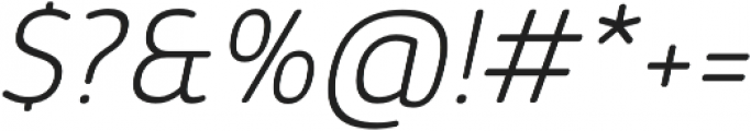 Kabrio Abarth ExtraLight Italic otf (200) Font OTHER CHARS