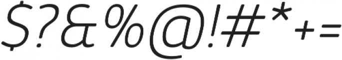 Kabrio Soft ExtraLight Italic otf (200) Font OTHER CHARS