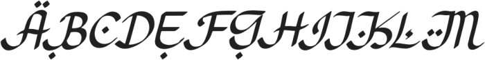 Kafillah Italic otf (400) Font UPPERCASE