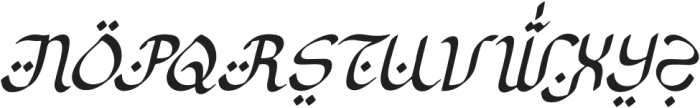 Kafillah Italic otf (400) Font UPPERCASE