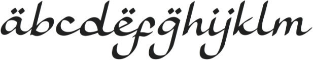 Kafillah Italic otf (400) Font LOWERCASE