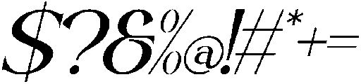 Kaleisha Italic otf (400) Font OTHER CHARS