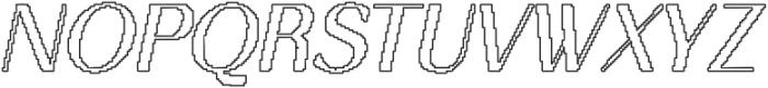 Kalesi Pixel Outline otf (400) Font UPPERCASE