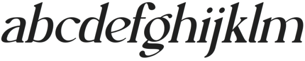 Kaletsha Italic otf (400) Font LOWERCASE