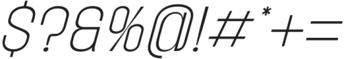 Kaligane Thin Italic otf (100) Font OTHER CHARS