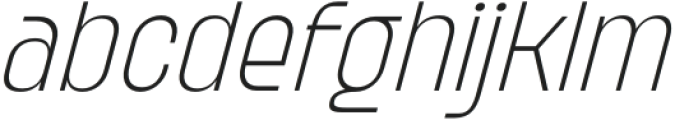 Kaligane Thin Italic otf (100) Font LOWERCASE