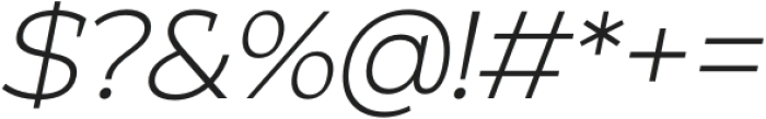 Kaligawe ExtraLight Italic otf (200) Font OTHER CHARS