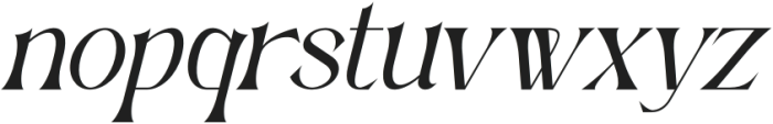 Kalrina Italic otf (400) Font LOWERCASE