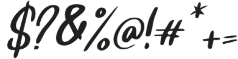 Kaluna-Italic otf (400) Font OTHER CHARS