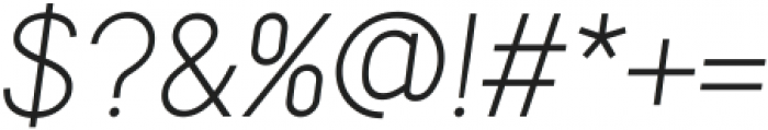 Kalyant Light Oblique otf (300) Font OTHER CHARS