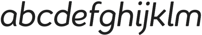Kamber Medium Italic otf (500) Font LOWERCASE