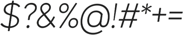 Kamber Thin Italic otf (100) Font OTHER CHARS