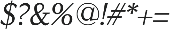 Kandal Book Italic otf (400) Font OTHER CHARS