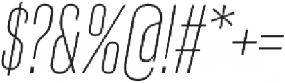 Kaneda Gothic ExtraLight Italic otf (200) Font OTHER CHARS