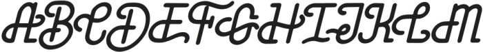 Kanita Aquieloz Italic otf (400) Font UPPERCASE