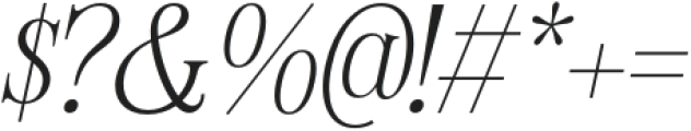 Kapvile Italic otf (400) Font OTHER CHARS