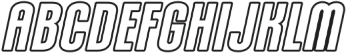 Karepe FX Bold Italic Outline otf (700) Font UPPERCASE