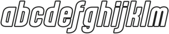 Karepe FX Bold Italic Outline otf (700) Font LOWERCASE
