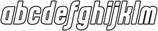 Karepe FX ExtraBold Italic Outline otf (700) Font LOWERCASE