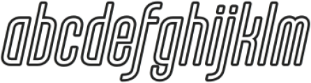 Karepe FX ExtraLight Italic Outline otf (200) Font LOWERCASE