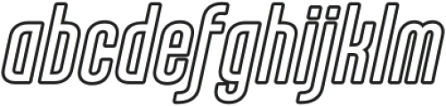 Karepe FX Italic Outline otf (400) Font LOWERCASE
