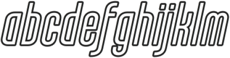 Karepe FX Light Italic Outline otf (300) Font LOWERCASE