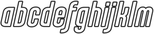 Karepe FX Medium Italic Outline otf (500) Font LOWERCASE