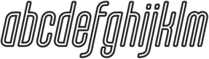 Karepe FX Thin Italic Outline otf (100) Font LOWERCASE