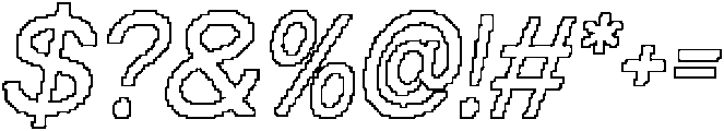 Karoly Pixel Outline otf (400) Font OTHER CHARS