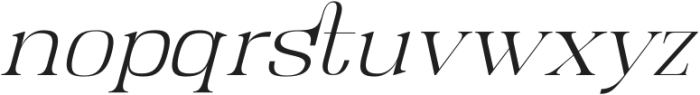 Kartikana Serif Extralight Italic otf (200) Font LOWERCASE