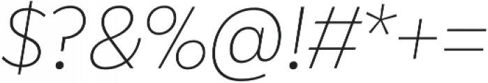 Karu ExtraLight Italic otf (200) Font OTHER CHARS