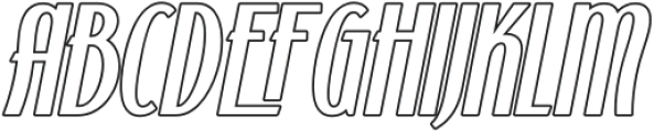 Kashtani-Outline-Oblique otf (400) Font UPPERCASE