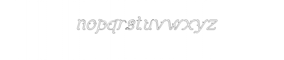KariKatur 2016 Outline Italic.ttf Font LOWERCASE