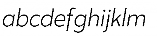 Karu Light Italic Font LOWERCASE