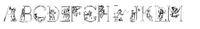 Kate Greenaway's Alphabet Font UPPERCASE