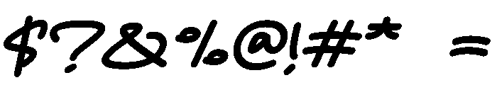 Kaflina Oblique Regular Font OTHER CHARS