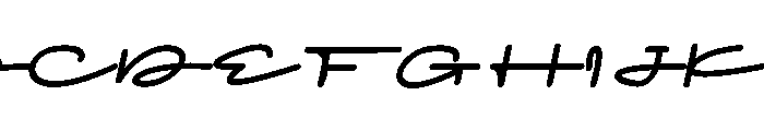 Kaflina Oblique Regular Font UPPERCASE